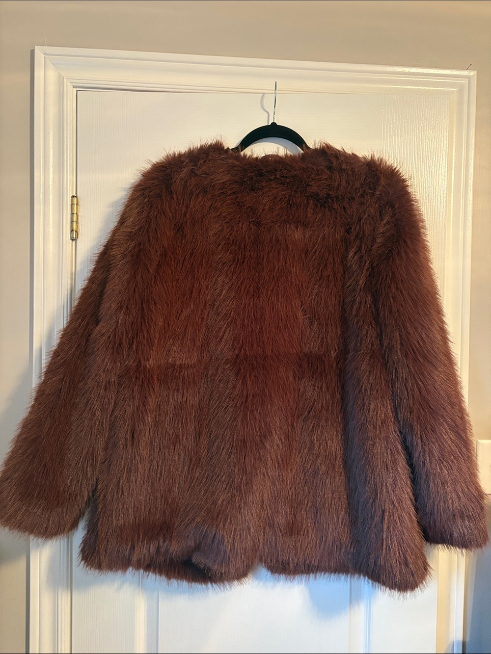 Ricki's Rust Brown Faux Fur Teddy Jacket - Picture 3 of 3
